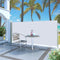 vidaXL - Tuinscherm - uittrekbaar - 140x300 - cm - crème