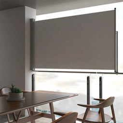 vidaXL - Tuinscherm - uittrekbaar - 140x300 - cm - grijs