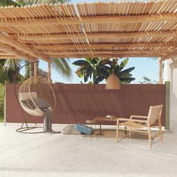 vidaXL - Tuinscherm - uittrekbaar - 140x600 - cm - bruin