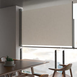 vidaXL - Tuinscherm - uittrekbaar - 160x300 - cm - crèmekleurig