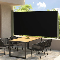 vidaXL - Tuinscherm - uittrekbaar - 160x300 - cm - zwart