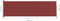 vidaXL - Tuinscherm - uittrekbaar - 160x500 - cm - rood