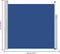 vidaXL - Tuinscherm - uittrekbaar - 170x300 - cm - blauw