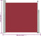 vidaXL - Tuinscherm - uittrekbaar - 170x300 - cm - rood
