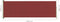 vidaXL - Tuinscherm - uittrekbaar - 200x600 - cm - rood