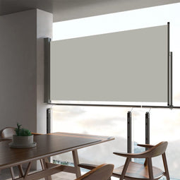 vidaXL - Tuinscherm - uittrekbaar - 80x300 - cm - crèmekleurig