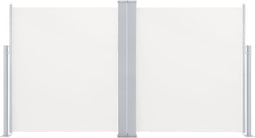 vidaXL - Tuinscherm - uittrekbaar - dubbel - 170x600 - cm - crème