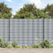 vidaXL - Tuinschermen - 10 - st - 252,5x19 - m - PVC - grijs
