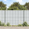 vidaXL - Tuinschermen - 10 - st - 252,5x19 - m - PVC - lichtgrijs