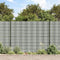 vidaXL - Tuinschermen - 10 - st - 252,5x19 - m - PVC - steengrijs