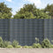 vidaXL - Tuinschermen - 10 - st - 252,5x19 - m - PVC - zwart