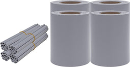 vidaXL - Tuinschermen - 4 - st - 35x0,19 - m - PVC - mat - lichtgrijs