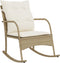 vidaXL - Tuinschommelstoel - met - kussens - poly - rattan - beige