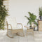 vidaXL - Tuinschommelstoel - met - kussens - poly - rattan - beige