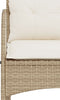 vidaXL - Tuinschommelstoel - met - kussens - poly - rattan - beige