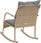 vidaXL - Tuinschommelstoel - met - kussens - poly - rattan - beige