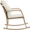vidaXL - Tuinschommelstoel - met - kussens - poly - rattan - beige