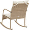 vidaXL - Tuinschommelstoel - met - kussens - poly - rattan - beige