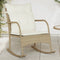 vidaXL - Tuinschommelstoel - met - kussens - poly - rattan - beige