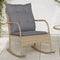 vidaXL - Tuinschommelstoel - met - kussens - poly - rattan - beige
