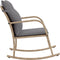 vidaXL - Tuinschommelstoel - met - kussens - poly - rattan - beige