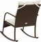 vidaXL - Tuinschommelstoel - met - kussens - poly - rattan - bruin