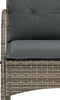 vidaXL - Tuinschommelstoel - met - kussens - poly - rattan - grijs
