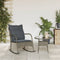 vidaXL - Tuinschommelstoel - met - kussens - poly - rattan - grijs