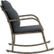 vidaXL - Tuinschommelstoel - met - kussens - poly - rattan - grijs