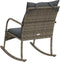 vidaXL - Tuinschommelstoel - met - kussens - poly - rattan - grijs