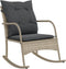 vidaXL - Tuinschommelstoel - met - kussens - poly - rattan - lichtgrijs