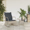 vidaXL - Tuinschommelstoel - met - kussens - poly - rattan - lichtgrijs