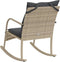 vidaXL - Tuinschommelstoel - met - kussens - poly - rattan - lichtgrijs