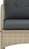 vidaXL - Tuinschommelstoel - met - kussens - poly - rattan - lichtgrijs