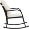vidaXL - Tuinschommelstoel - met - kussens - poly - rattan - zwart