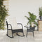 vidaXL - Tuinschommelstoel - met - kussens - poly - rattan - zwart