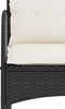 vidaXL - Tuinschommelstoel - met - kussens - poly - rattan - zwart