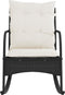 vidaXL - Tuinschommelstoel - met - kussens - poly - rattan - zwart