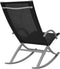 vidaXL - Tuinschommelstoelen - 2 - st - staal - en - textileen - zwart