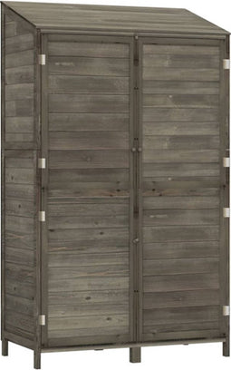 vidaXL - Tuinschuur - 102x52x174,5 - cm - massief - vurenhout - antracietkleurig