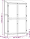 vidaXL - Tuinschuur - 102x52x174,5 - cm - massief - vurenhout - wit