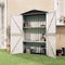 vidaXL - Tuinschuur - 116x45x175 - cm - gegalvaniseerd - staal - bruin