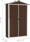 vidaXL - Tuinschuur - 116x45x175 - cm - gegalvaniseerd - staal - bruin