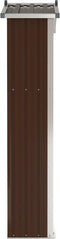vidaXL - Tuinschuur - 116x45x175 - cm - gegalvaniseerd - staal - bruin