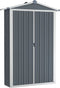 vidaXL - Tuinschuur - 116x45x175 - cm - gegalvaniseerd - staal - grijs