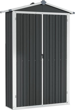 vidaXL - Tuinschuur - 116x45x175 - cm - gegalvaniseerd - staal - grijs