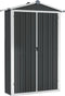 vidaXL - Tuinschuur - 116x45x175 - cm - gegalvaniseerd - staal - grijs