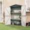 vidaXL - Tuinschuur - 116x45x175 - cm - gegalvaniseerd - staal - grijs