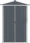 vidaXL - Tuinschuur - 116x45x175 - cm - gegalvaniseerd - staal - grijs