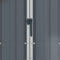 vidaXL - Tuinschuur - 116x45x175 - cm - gegalvaniseerd - staal - grijs
